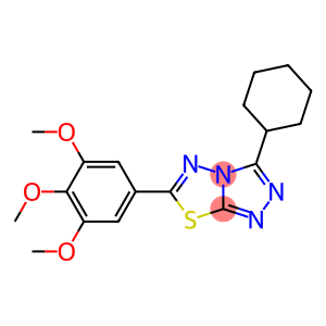 3-cyclohexyl-6-(3,4,5-trimethoxyphenyl)[1,2,4]triazolo[3,4-b][1,3,4]thiadiazole