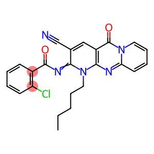 2-chloro-N-(3-cyano-5-oxo-1-pentyl-1,5-dihydro-2H-dipyrido[1,2-a:2,3-d]pyrimidin-2-ylidene)benzamide