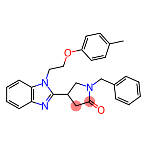 1-benzyl-4-(1-(2-(p-tolyloxy)ethyl)-1H-benzo[d]imidazol-2-yl)pyrrolidin-2-one