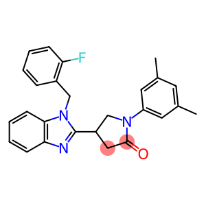1-(3,5-dimethylphenyl)-4-(1-(2-fluorobenzyl)-1H-benzo[d]imidazol-2-yl)pyrrolidin-2-one