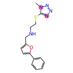 2-[(1-methyl-1H-tetraazol-5-yl)sulfanyl]-N-[(5-phenyl-2-furyl)methyl]ethanamine