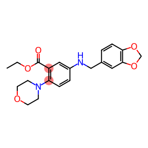 ethyl 5-[(1,3-benzodioxol-5-ylmethyl)amino]-2-(4-morpholinyl)benzoate