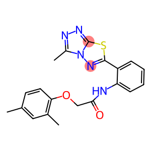 2-(2,4-dimethylphenoxy)-N-[2-(3-methyl[1,2,4]triazolo[3,4-b][1,3,4]thiadiazol-6-yl)phenyl]acetamide