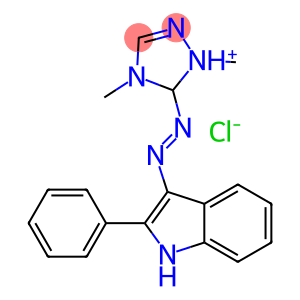 1,4-dimethyl-5-[(2-phenyl-1h-indol-3-yl)azo]-1h-1,2,4-triazolium chloride