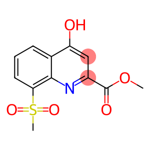 2-Quinolinecarboxylic  acid,  4-hydroxy-8-(methylsulfonyl)-,  methyl  ester