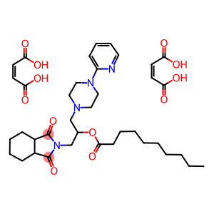 Decanoic acid, 1-((octahydro-1,3-dioxo-2H-isoindol-2-yl)methyl)-2-(4-( 2-pyridinyl)-1-piperazinyl)ethyl ester, (Z)-2-butenedioate (1:2)