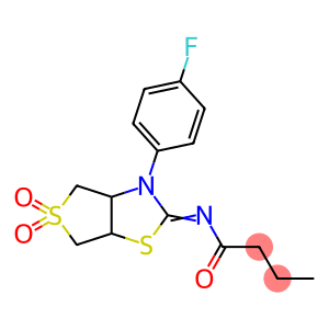 Butanamide, N-[3-(4-fluorophenyl)tetrahydro-5,5-dioxidothieno[3,4-d]thiazol-2(3H)-ylidene]-