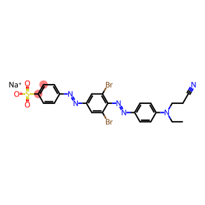 Sodium p-[[3,5-dibromo-4-[[p-[(2-cyanoethyl)ethylamino]phenyl]azo]phenyl]azo]benzenesulfonate