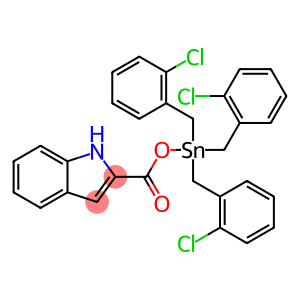 1H-Indole, 2-[[[tris[(2-chlorophenyl)methyl]stannyl]oxy]carbonyl]- (9CI)