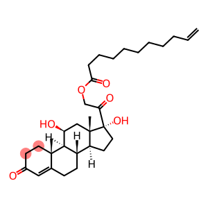 Pregn-4-ene-3,20-dione, 11,17-dihydroxy-21-[(1-oxo-10-undecenyl)oxy]-, (11β)- (9CI)