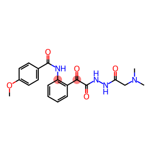2-((4-Methoxybenzoyl)amino)-alpha-oxobenzeneacetic acid 2-((dimethylam ino)acetyl)hydrazide