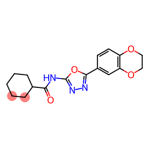 Cyclohexanecarboxamide, N-[5-(2,3-dihydro-1,4-benzodioxin-6-yl)-1,3,4-oxadiazol-2-yl]-