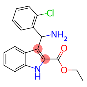 3-[AMINO(2-CHLOROPHENYL)METHYL]-2-INDOLECARBOXYLIC ACID ETHYL ESTER