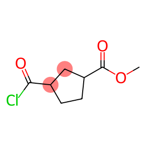 Cyclopentanecarboxylic acid, 3-(chlorocarbonyl)-, methyl ester (9CI)