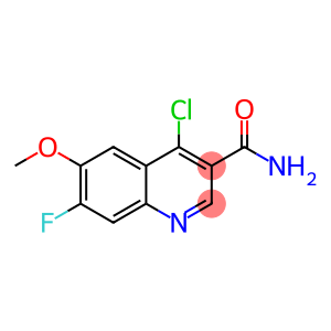 4-CHLORO-7-FLUORO-6-METHOXYQUINOLINE-3-CARBOXAMIDE