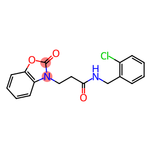 3(2H)-Benzoxazolepropanamide, N-[(2-chlorophenyl)methyl]-2-oxo-