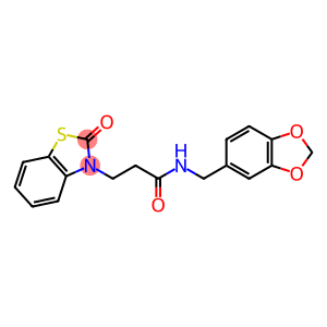 3(2H)-Benzothiazolepropanamide, N-(1,3-benzodioxol-5-ylmethyl)-2-oxo-