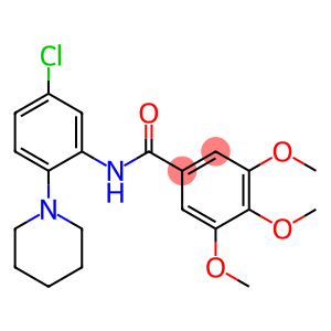 N-[5-chloro-2-(1-piperidinyl)phenyl]-3,4,5-trimethoxybenzamide