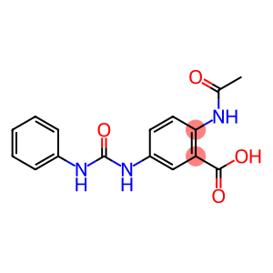 2-acetamido-5-[[(phenylamino)carbonyl]amino]benzoic acid