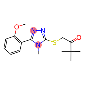 1-{[5-(2-methoxyphenyl)-4-methyl-4H-1,2,4-triazol-3-yl]sulfanyl}-3,3-dimethyl-2-butanone