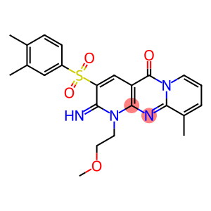 3-[(3,4-dimethylphenyl)sulfonyl]-2-imino-1-(2-methoxyethyl)-10-methyl-1,2-dihydro-5H-dipyrido[1,2-a:2,3-d]pyrimidin-5-one