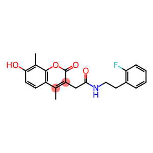 N-[2-(2-fluorophenyl)ethyl]-2-(7-hydroxy-4,8-dimethyl-2-oxochromen-3-yl)acetamide