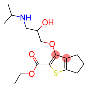 ethyl 6-[2-hydroxy-3-(propan-2-ylamino)propoxy]-8-thiabicyclo[3.3.0]oc ta-6,9-diene-7-carboxylate