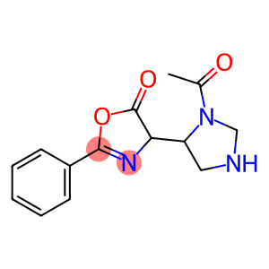 2-Oxazolin-5-one,  4-(3-acetyl-4-imidazolidinyl)-2-phenyl-  (5CI)