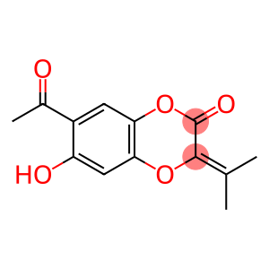 1,4-Benzodioxin-2(3H)-one,  7-acetyl-6-hydroxy-3-(1-methylethylidene)-