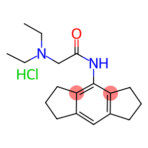 2-diethylamino-N-(1,2,3,5,6,7-hexahydro-s-indacen-4-yl)acetamide hydro chloride