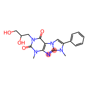 1H-Imidazo[2,1-f]purine-2,4(3H,8H)-dione, 3-(2,3-dihydroxypropyl)-1,8-dimethyl-7-phenyl- (9CI)