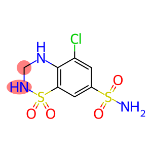 2H-1,2,4-Benzothiadiazine-7-sulfonamide, 5-chloro-3,4-dihydro-, 1,1-dioxide