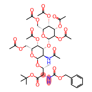 L-Threonine, O-[4,6-di-O-acetyl-2-(acetylamino)-2-deoxy-3-O-(2,3,4,6-tetra-O-acetyl-β-D-galactopyranosyl)-α-D-galactopyranosyl]-N-[(phenylmethoxy)carbonyl]-, 1,1-dimethylethyl ester (9CI)