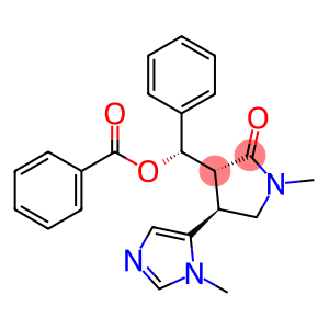 2-Pyrrolidinone, 3-[(S)-(benzoyloxy)phenylmethyl]-1-methyl-4-(1-methyl-1H-imidazol-5-yl)-, (3R,4S)-