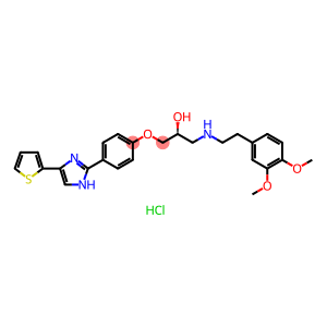 (S)-1-[[2-(3,4-Dimethoxyphenyl)ethyl]amino]-3-[4-[4-(2-thienyl)-1H-imidazol-2-yl]phenoxy]-2-propanol dihydrochloride