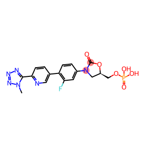 (R)-(3-(3-fluoro-4-(6-(1-methyl-1H-tetrazol-5-yl)pyridin-3-yl) phenyl)-2-oxooxazolidin-5-yl)methyl dihydrogen phosphate