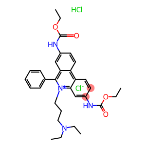 5-[3-(diethylamino)propyl]-3,8-bis[(ethoxycarbonyl)amino]-6-phenylphenanthridinium chloride monohydrochloride