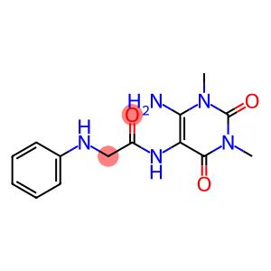 Uracil,  6-amino-5-(2-anilinoacetamido)-1,3-dimethyl-  (5CI)