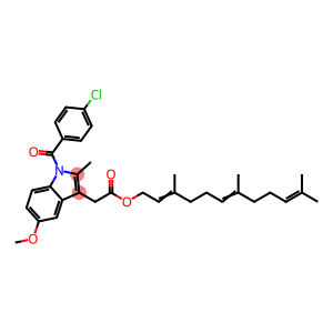 1-(4-氯苯甲酰基)-5-甲氧基-2-甲基-1-吲哚-3-乙酸3,7,11-三甲基-2,6,10-十二碳三烯酯