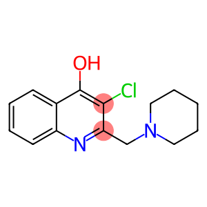 4-Quinolinol, 3-chloro-2-(1-piperidinylmethyl)-