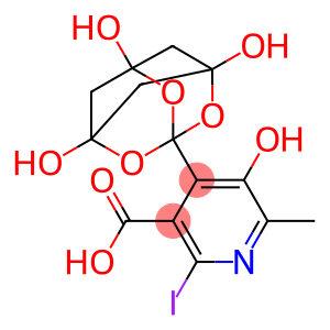 3-Pyridinecarboxylic acid, 5-hydroxy-2-iodo-6-methyl-4-(1,5,7-trihydroxy-2,4,10-trioxatricyclo[3.3.1.13,7]dec-3-yl)-