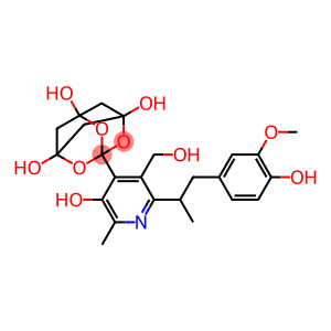 2,4,10-Trioxatricyclo[3.3.1.13,7]decane-1,5,7-triol, 3-[3-hydroxy-6-[2-(4-hydroxy-3-methoxyphenyl)-1-methylethyl]-5-(hydroxymethyl)-2-methyl-4-pyridinyl]-