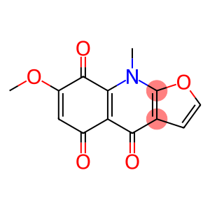 7-Methoxy-9-methylfuro[2,3-b]-quinoline-4,5,8(9H)-trione