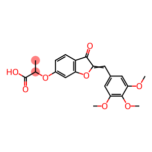 2-{[(2Z)-3-oxo-2-(3,4,5-trimethoxybenzylidene)-2,3-dihydro-1-benzofuran-6-yl]oxy}propanoic acid