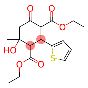 1,3-Cyclohexanedicarboxylic acid, 4-hydroxy-4-methyl-6-oxo-2-(2-thienyl)-, 1,3-diethyl ester