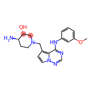 (3R,4R)-4-Amino-1-[[4-[(3-methoxyphenyl)amino]pyrrolo-[2,1-f][1,2,4]triazin-5-yl]methyl]piperi