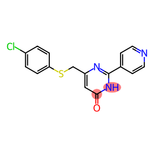 6-{[(4-chlorophenyl)sulfanyl]methyl}-2-(4-pyridinyl)-4-pyrimidinol
