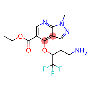 ETHYL 4-[3-AMINO-1-(TRIFLUOROMETHYL)PROPOXY]-1-METHYL-1H-PYRAZOLO[3,4-B]PYRIDINE-5-CARBOXYLATE