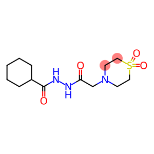 N'-(CYCLOHEXYLCARBONYL)-2-(1,1-DIOXO-1LAMBDA6,4-THIAZINAN-4-YL)ACETOHYDRAZIDE