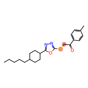 1-(4-METHYLPHENYL)-2-([5-(4-PENTYLCYCLOHEXYL)-1,3,4-OXADIAZOL-2-YL]SULFANYL)-1-ETHANONE